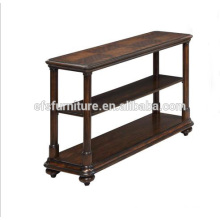 Rustic simple style cheap corner console table with storage